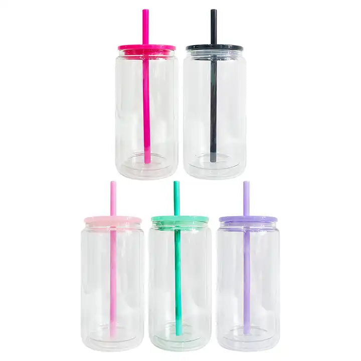 16oz Glass Snowglobe Cup