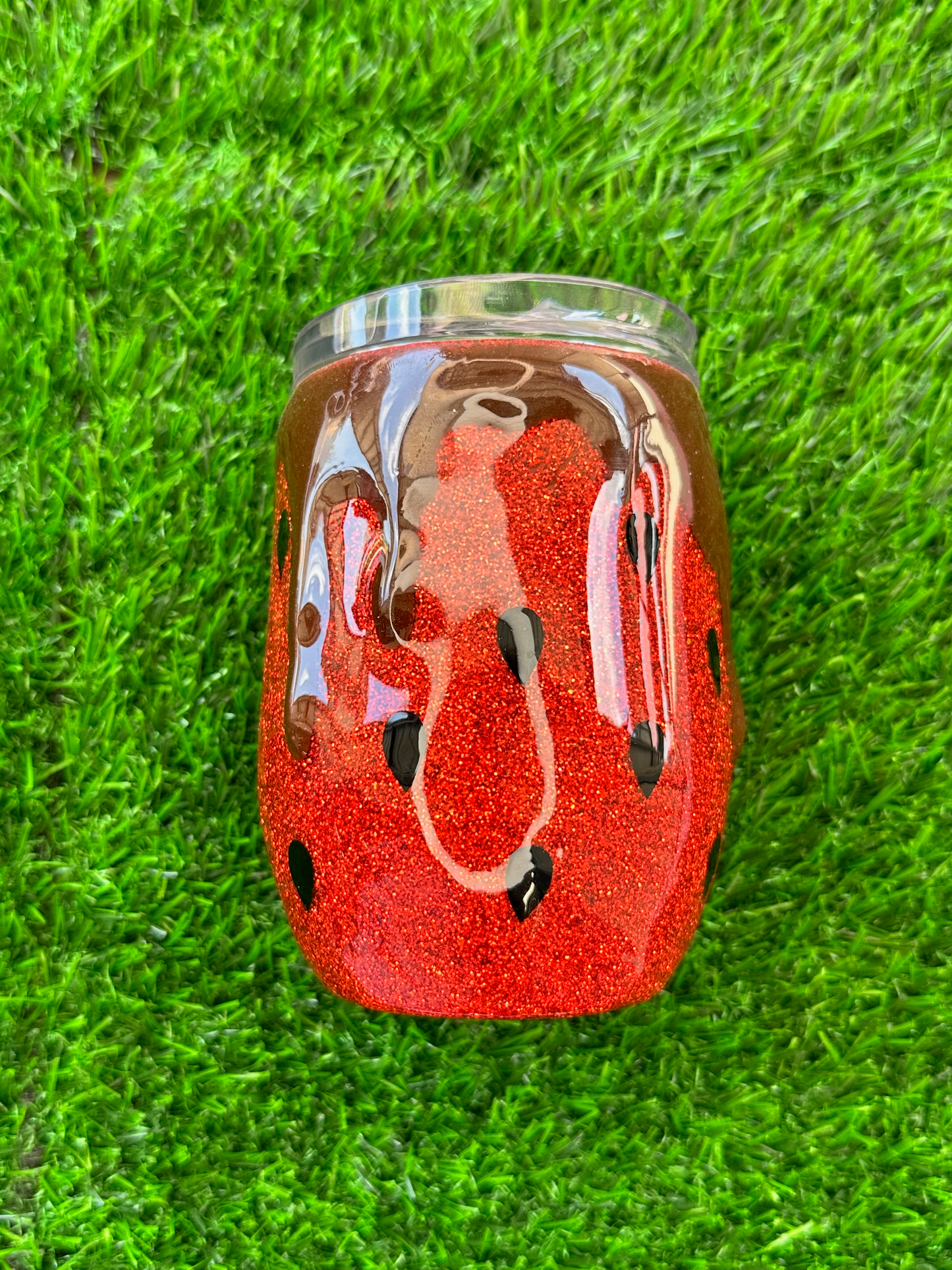 Chocolate Covered Strawberry - Epoxy Wine Tumbler