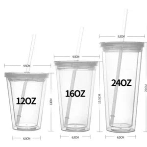 12-24oz Plastic Snowglobe Cup