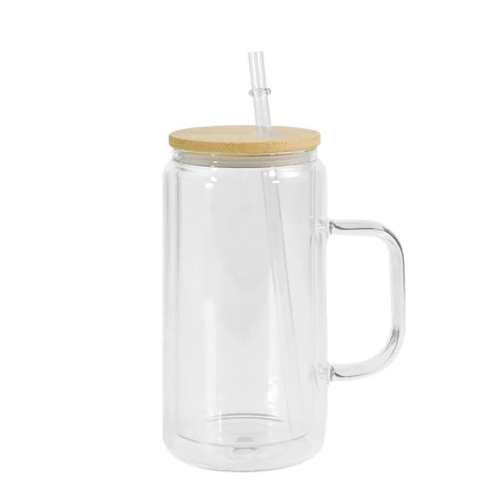 Glass Snowglobe Cup with Handle