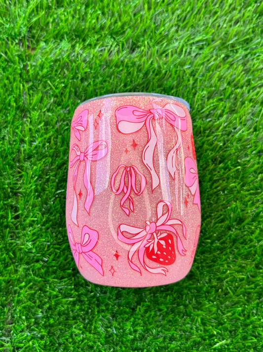 Bows & Berries - Epoxy Wine Tumbler