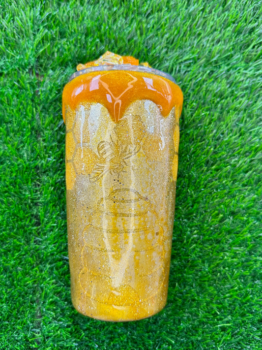 Bee Themed Epoxy Tumbler